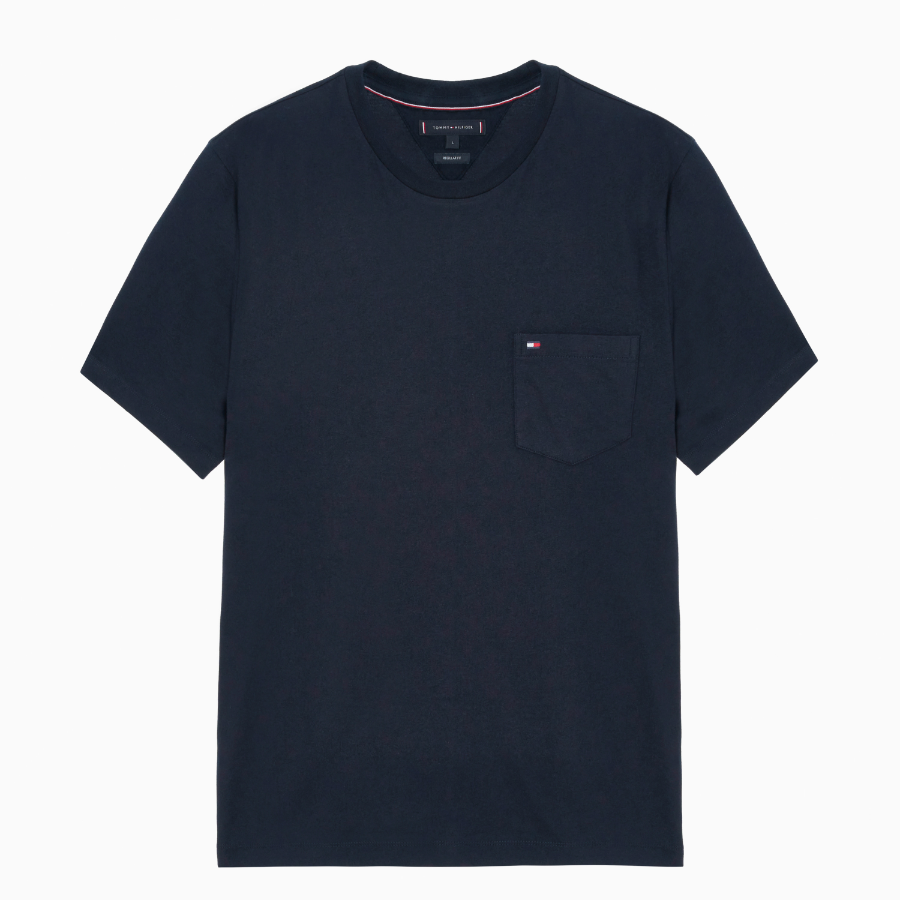 TOMMY HILFIGER [Official Headquarters] Solid Pocket T-Shirt