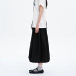 8 seconds Cotton String Long Skirt - Black
