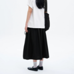 8 seconds Cotton String Long Skirt - Black