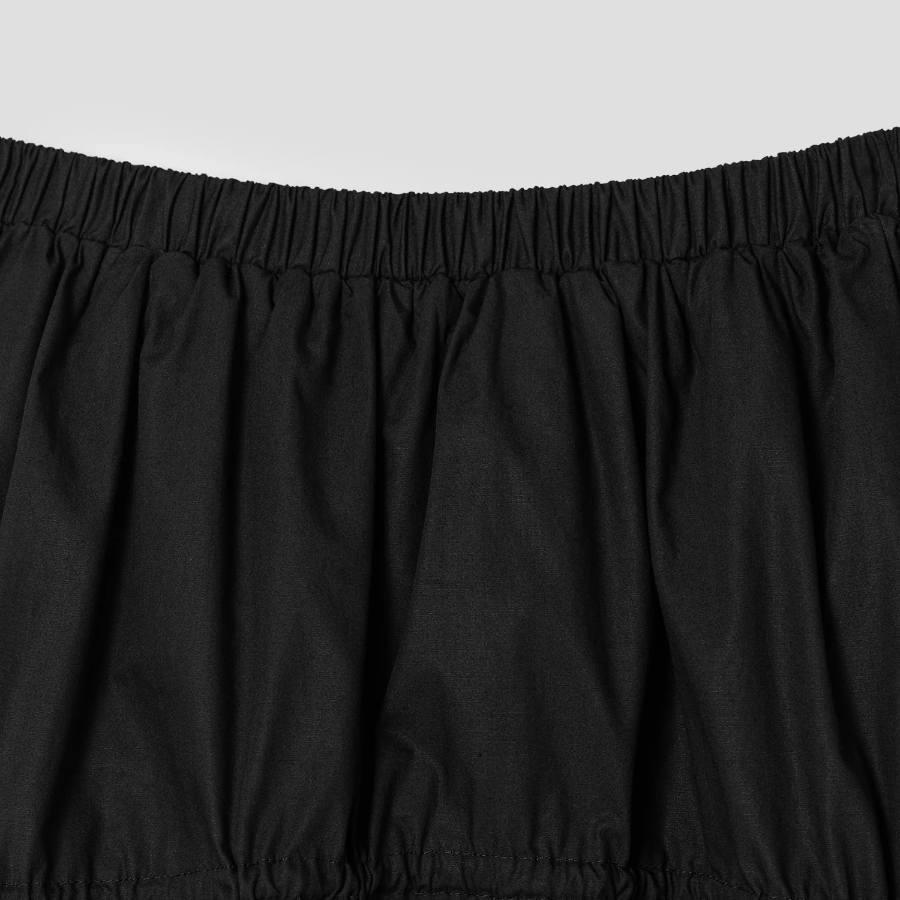 8 seconds Cotton String Long Skirt - Black