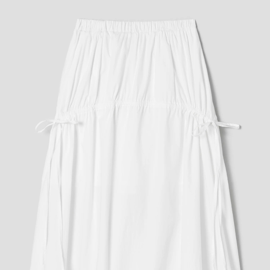 8 seconds Cotton String Long Skirt - White