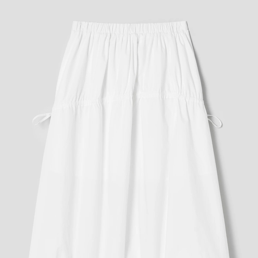 8 seconds Cotton String Long Skirt - White