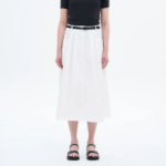 8 seconds Belted Long Skirt - White