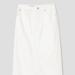 8 seconds White Long Denim Skirt - Ivory