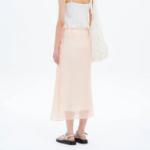 8 seconds Sheer Colorblock Skirt - Light Pink