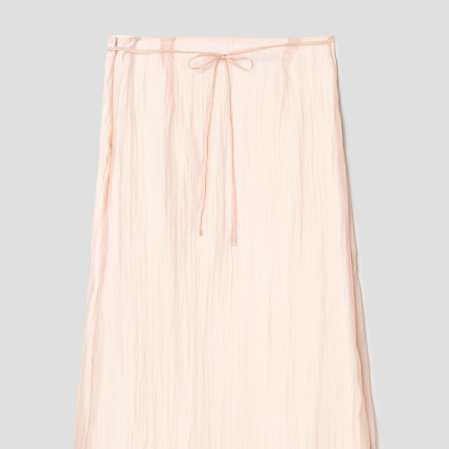 8 seconds Sheer Colorblock Skirt - Light Pink