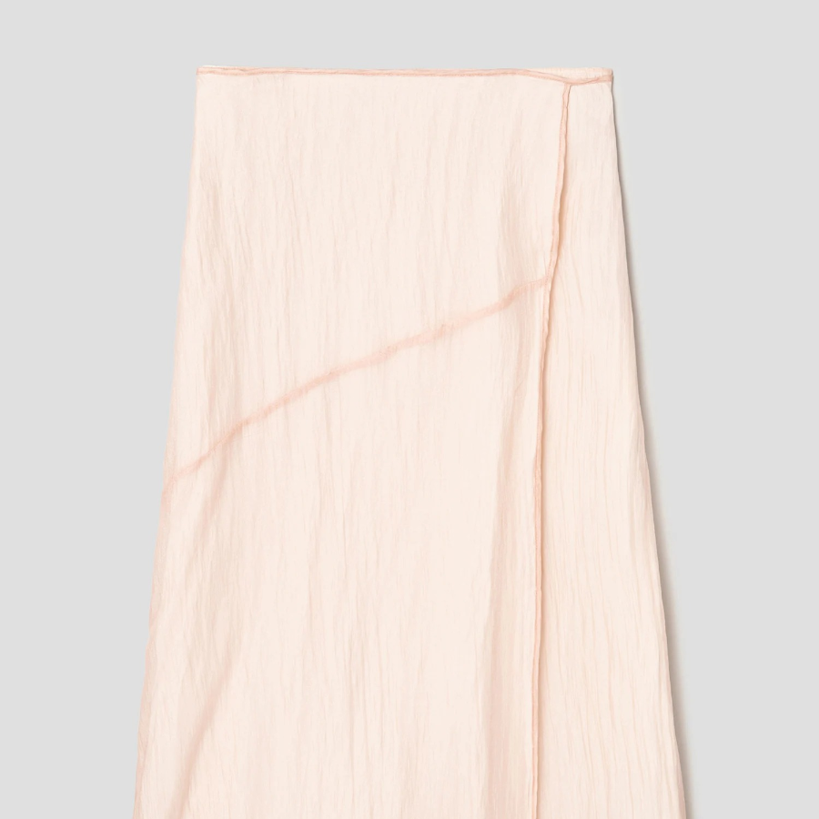 8 seconds Sheer Colorblock Skirt - Light Pink