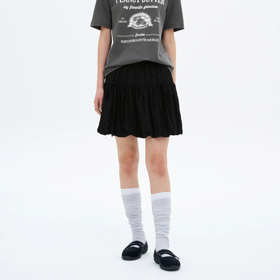 8 seconds Ribbon Detail Mini Skirt - Black