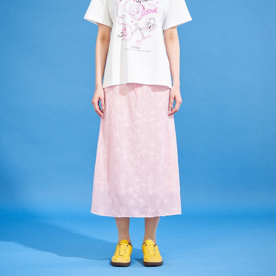 8 seconds Lace Skirt - Light Pink