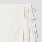 8 seconds 40s Cotton Nylon Ribbon Wrap Long Skirt - Ivory