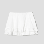 8 seconds Lace Trimming Skirt - White