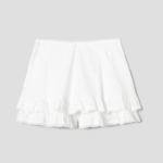 8 seconds Lace Trimming Skirt - White