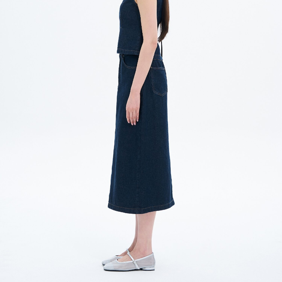 8 seconds Setup Denim Skirt - Navy