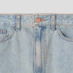 8 seconds Washed Denim Long Skirt - Sky Blue