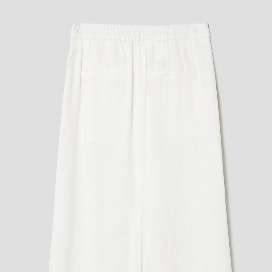 8 seconds Button Detail A-Line Long Skirt - White