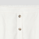 8 seconds Button Detail A-Line Long Skirt - White