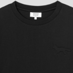Maison Kitsune Men Embossed Profile Fox Oversize Tee-Shirt - Black