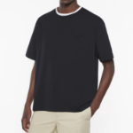 Maison Kitsune Men Embossed Profile Fox Oversize Tee-Shirt - Black