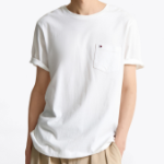 TOMMY HILFIGER [Official Headquarters] Solid Pocket T-Shirt