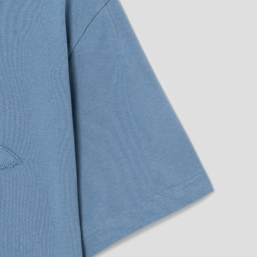 Maison Kitsune Men Crafted Profile Fox Comfort Tee - Zinc Grey