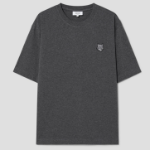 Maison Kitsune Men Bold Fox Head Patch Oversize Tee Shirt - Dark Grey Melange