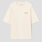 Maison Kitsune Men Maison Kitsune Handwriting Embroidery Oversize Tee - Alabaster