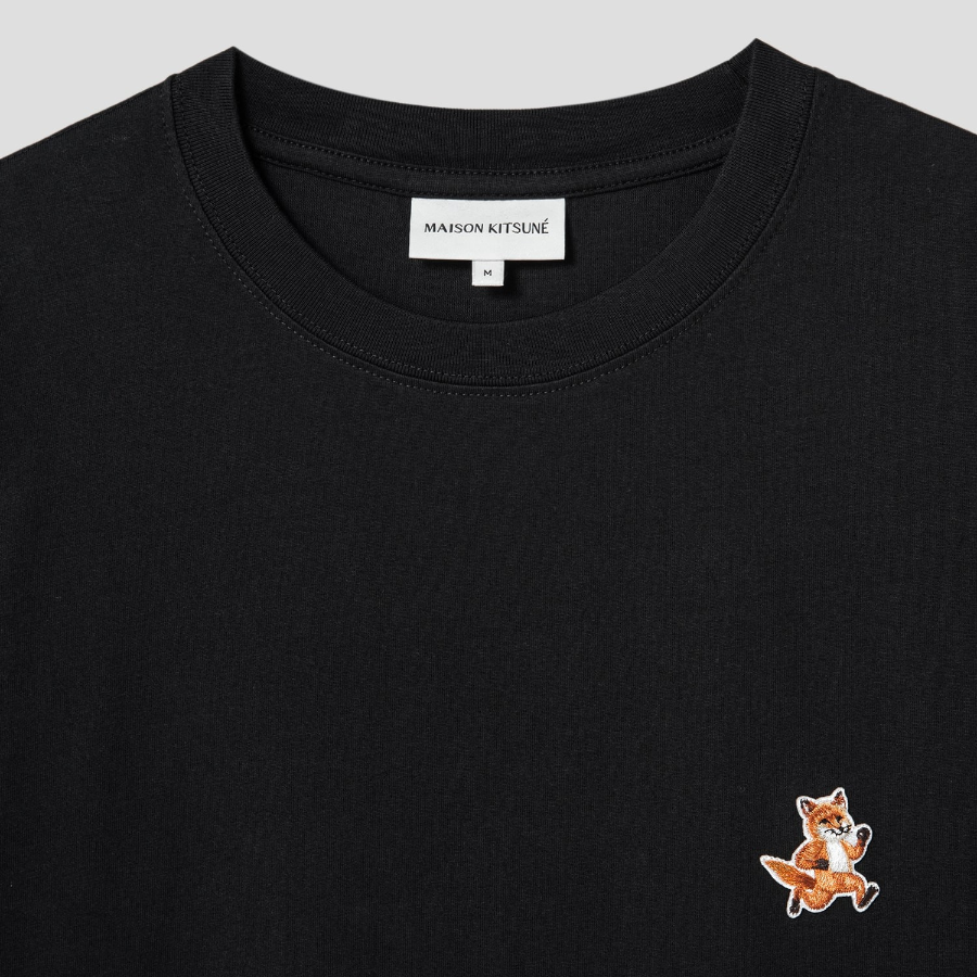 Maison Kitsune Men Speedy Fox Patch Comfort Tee-Shirt - Black