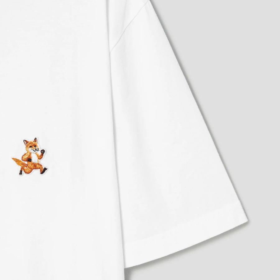 Maison Kitsune Men Speedy Fox Patch Comfort Tee-Shirt - White
