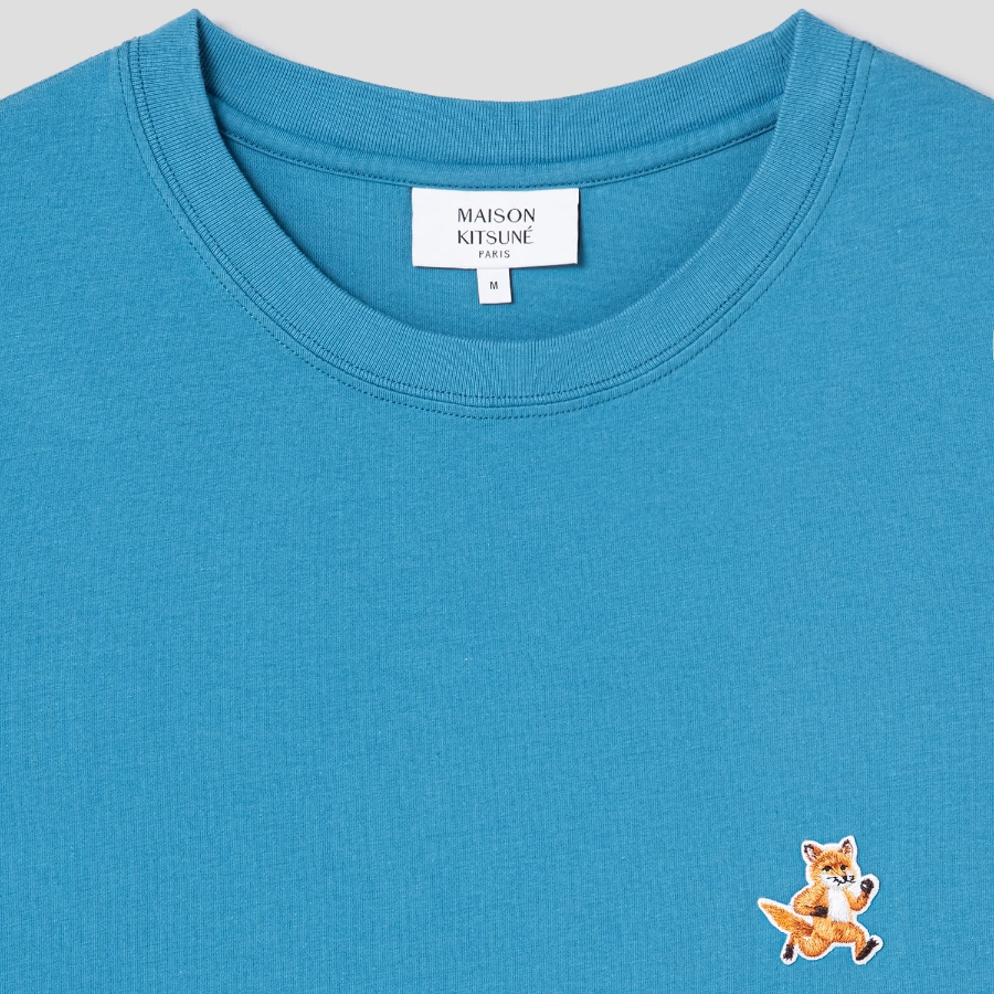 Maison Kitsune Men Speedy Fox Patch Comfort Tee-Shirt - Freshwater