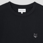 Maison Kitsune Men Tonal Fox Head Patch Comfort Tee Shirt - Black