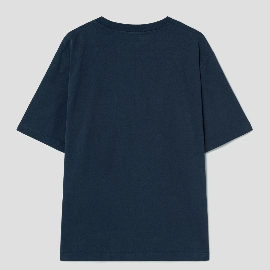 Maison Kitsune Men Tonal Fox Head Patch Comfort Tee Shirt - Ink Blue