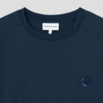 Maison Kitsune Men Tonal Fox Head Patch Comfort Tee Shirt - Ink Blue