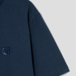 Maison Kitsune Men Tonal Fox Head Patch Comfort Tee Shirt - Ink Blue