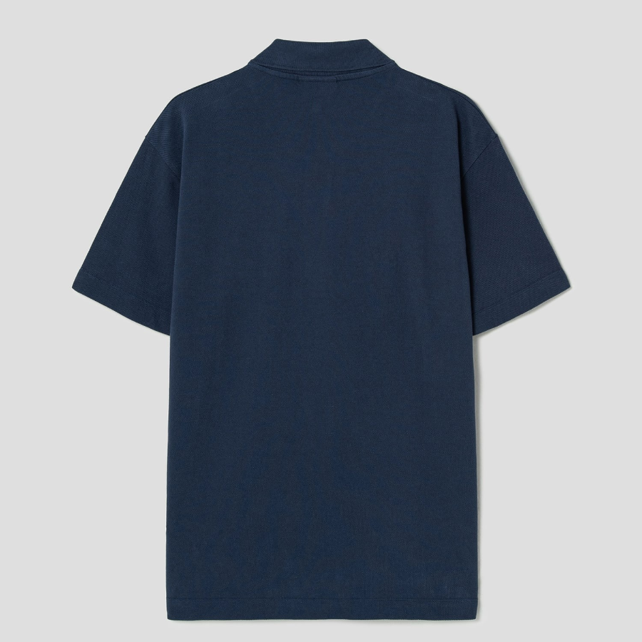 Maison Kitsune Men Tonal Fox Head Patch Comfort Polo - Ink Blue