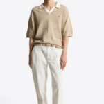 TOMMY HILFIGER [Official Headquarters] Stripe Structure Polo Knit