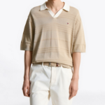 TOMMY HILFIGER [Official Headquarters] Stripe Structure Polo Knit