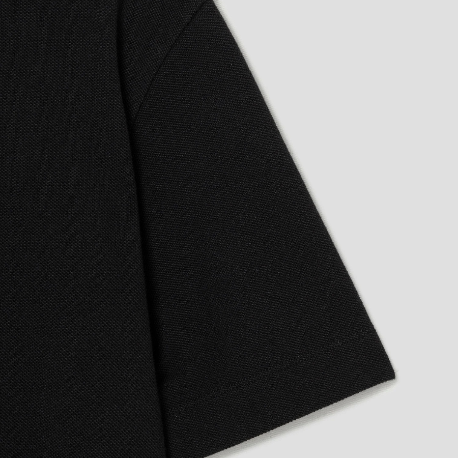 Maison Kitsune Men Tonal Fox Head Patch Comfort Polo - Black