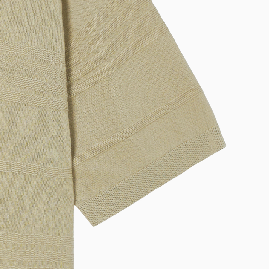 TOMMY HILFIGER [Official Headquarters] Stripe Structure Polo Knit