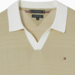TOMMY HILFIGER [Official Headquarters] Stripe Structure Polo Knit