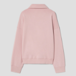 Maison Kitsune Men Bold Fox Head Fleece Oversize Polo Sweatshirt - Pink Clay