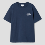 Maison Kitsune Men Maison Kitsune Handwriting Embroidered Comfort Tee-Shirt - Ink Blue