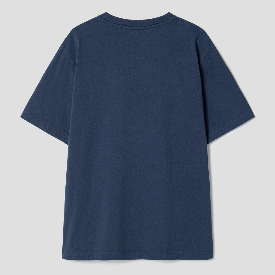 Maison Kitsune Men Maison Kitsune Handwriting Embroidered Comfort Tee-Shirt - Ink Blue