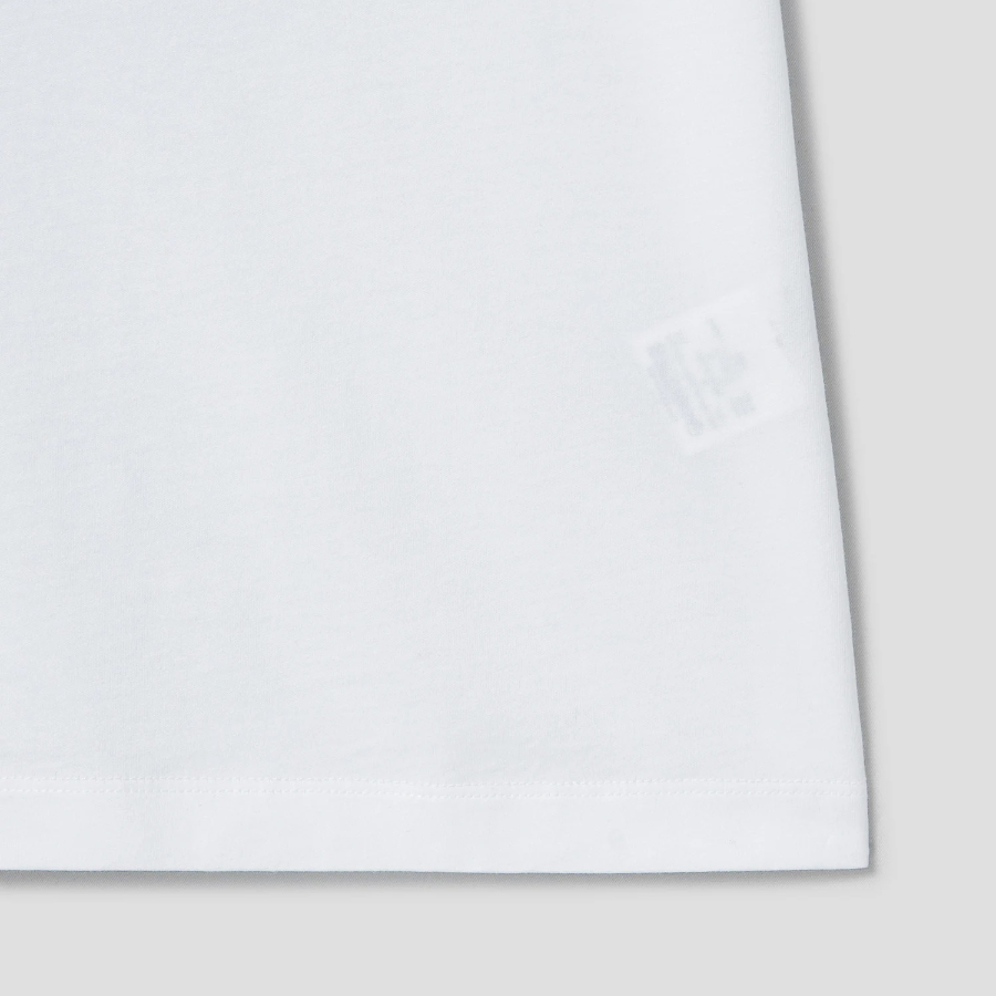 Maison Kitsune Unisex Korean Fox Printed Regular Tee-Shirt - White