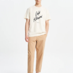 Maison Kitsune Unisex Cafe Kitsune Classic Tee-Shirt - Latte