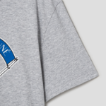 Maison Kitsune Unisex Korean Fox Printed Regular Tee-Shirt - Light Grey Melange