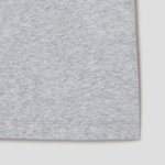 Maison Kitsune Unisex Korean Fox Printed Regular Tee-Shirt - Light Grey Melange