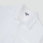 JAJU Men’s Structured Textured Loose Fit Shirt – White