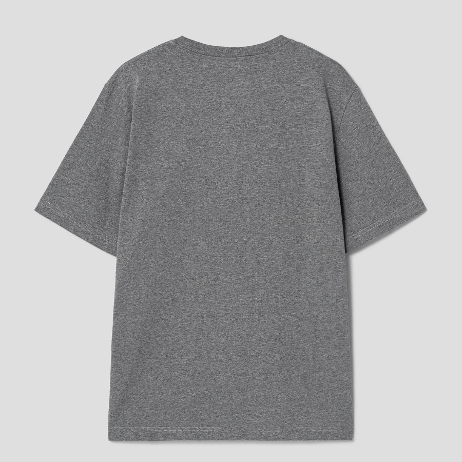 Maison Kitsune Men Bold Fox Head Patch Comfort Tee-Shirt - Medium Grey Melange