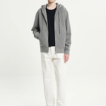 Maison Kitsune Men Bold Fox Head Patch Comfort Zipped Hoodie - Medium Grey Melange