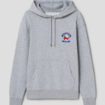 Maison Kitsune Unisex Korean Fox Printed Regular Hoodie - Light Grey Melange